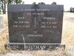 BOLTMAN Kolie 1880-1970 & Hendrina 1890-1963