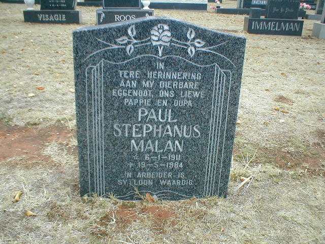 MALAN Paul Stephanus 1911-1984