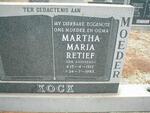 KOCK  Martha Maria Retief geb. ROUSSEAU 1913-1985