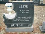 TOIT Elise, du 1926-1986