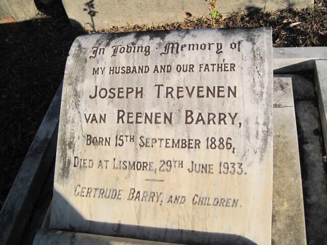 BARRY Joseph Trevenen van Reenen 1886-1933