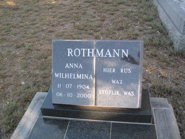 ROTHMANN Anna Wilhelmina 1904-2000
