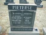 PIETERSE Martha 1943-1983 & Ria 1970-1983