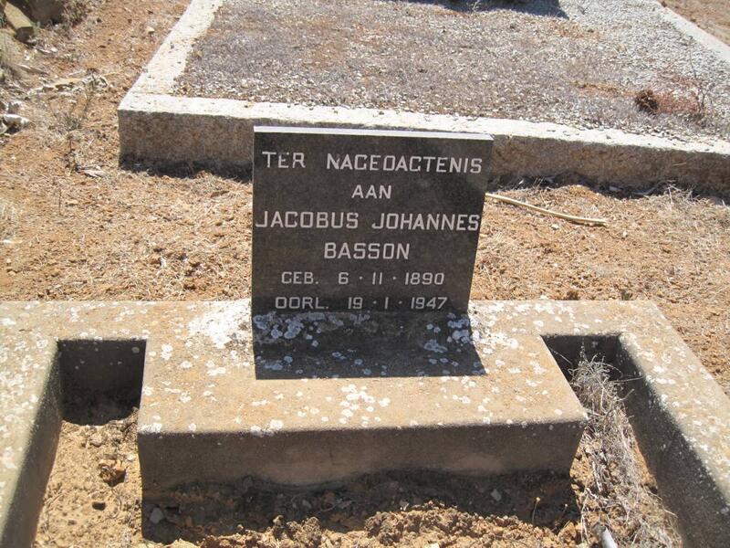 BASSON Jacobus Johannes 1890-1947