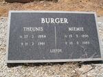 BURGER Theunis 1884-1961 & Miemie 1896-1989
