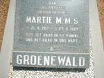 GROENEWALD Martie M.M.S. 1912-1989