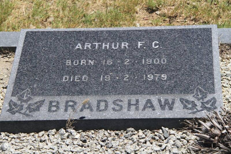 BRADSHAW Arthur F.C. 1900-1979