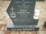 MERWE Maria Magdalena, van der 1938-1982