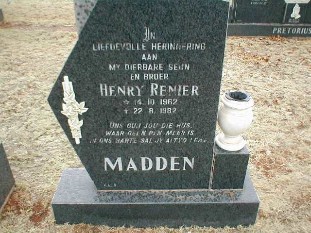 MADDEN Henry Renier 1962-1982