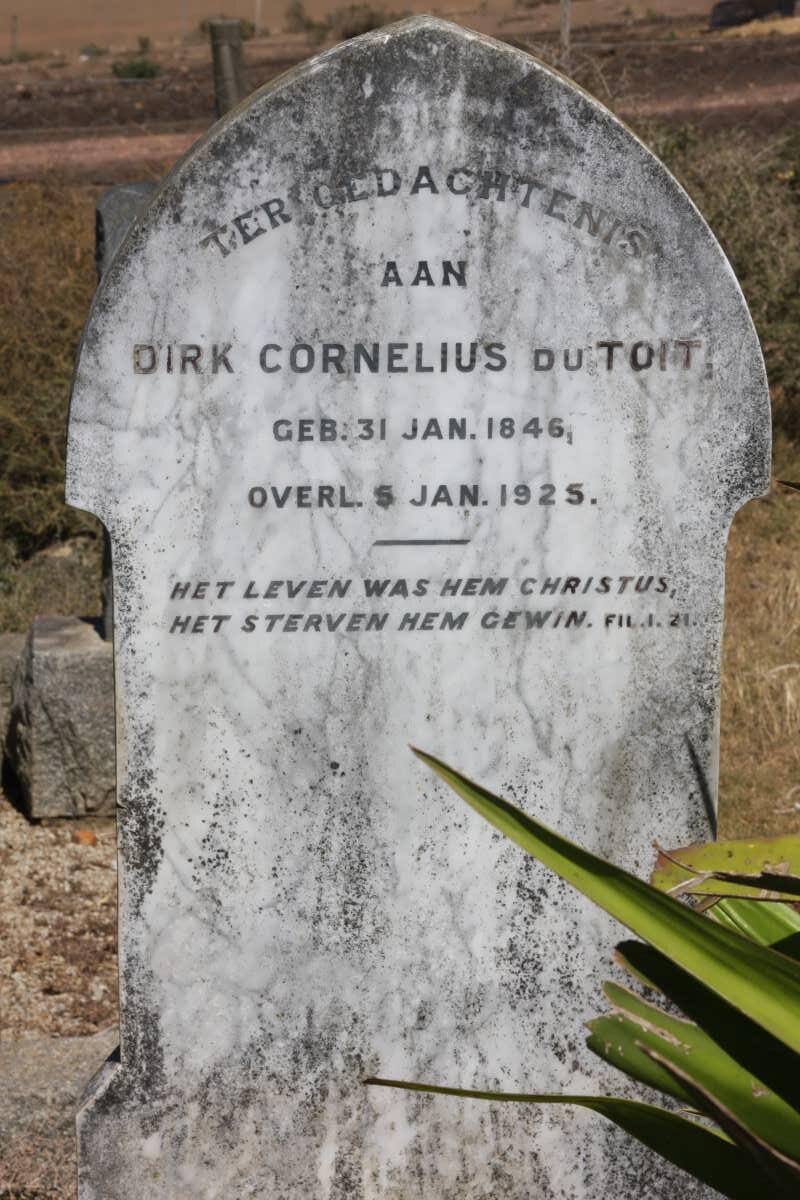 TOIT Dirk Cornelius, du 1846-1925
