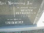 BOTHA Hester Petronella 1937-1987