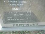 PRETORIUS Hans 1937-1988