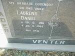 VENTER Laurens Daniel 1911 - 1988