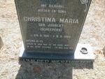 WESTHUIZEN Christina Maria, van der nee SCHEEPERS born JOUBERT 1915-1988