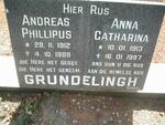 GRUNDELINGH Andreas Philippus 1912-1988 & Anna Catharina 1913-1997