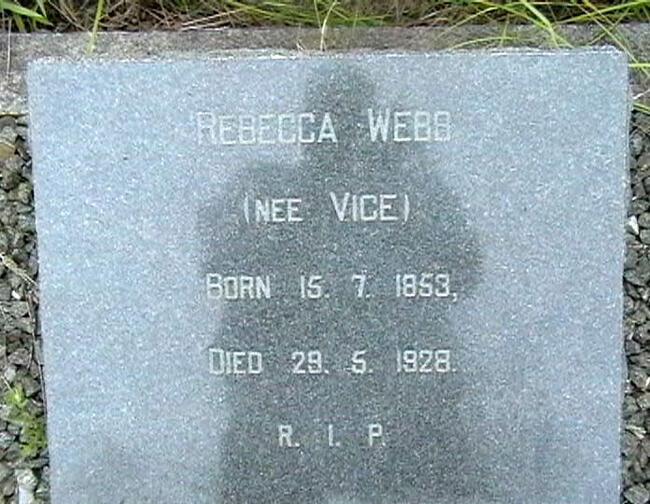 WEBB Rebecca nee VICE 1853-1928