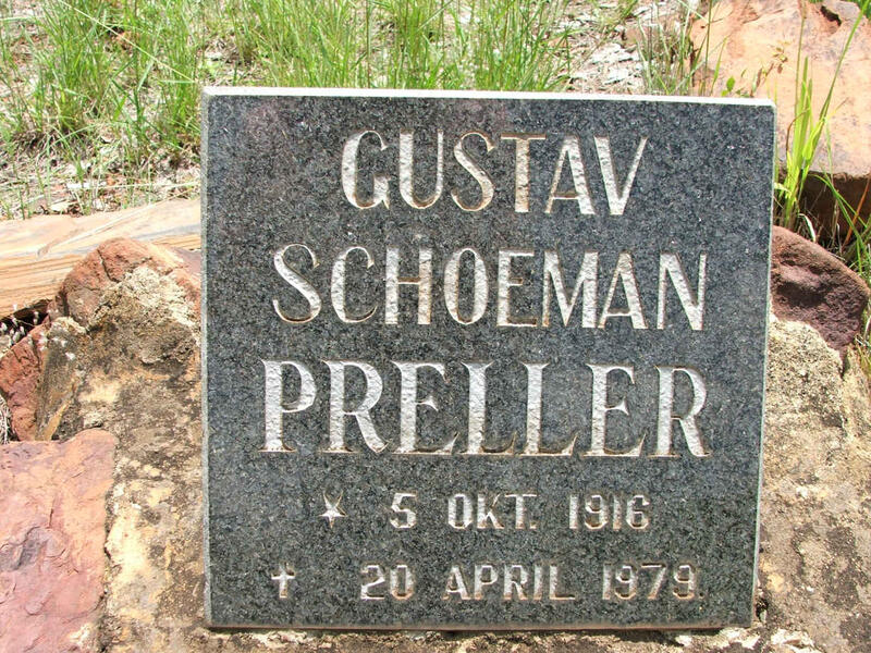 PRELLER Gustav Schoeman 1916-1979