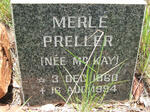 PRELLER Merle nee MCKAY 1960-1994