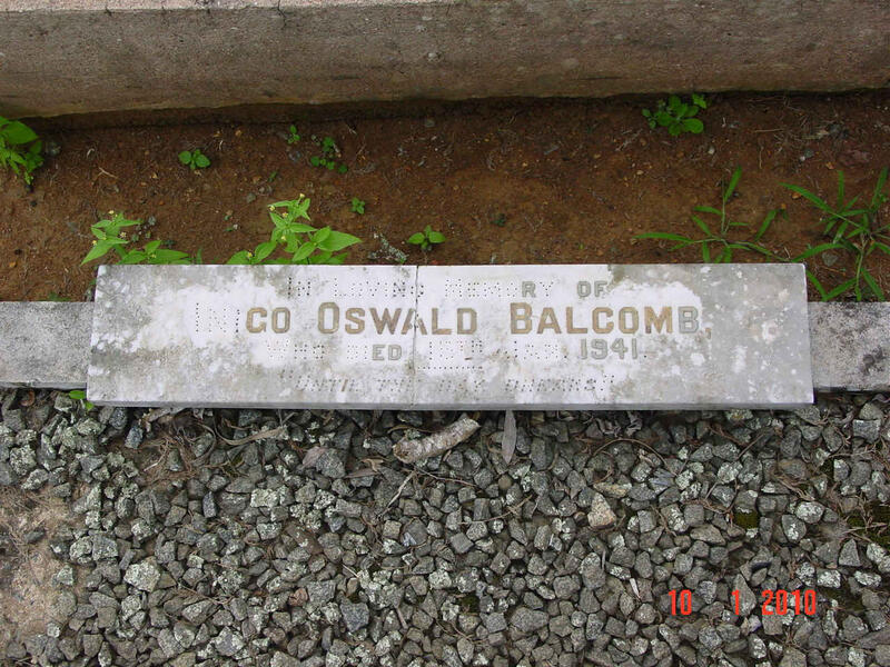 BALCOMB Inigo Oswald  -1941