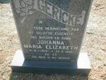 GERICKE Johanna Maria Elizabeth 1925-1989