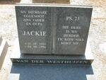 WESTHUIZEN Jackie, van der 1931-1996