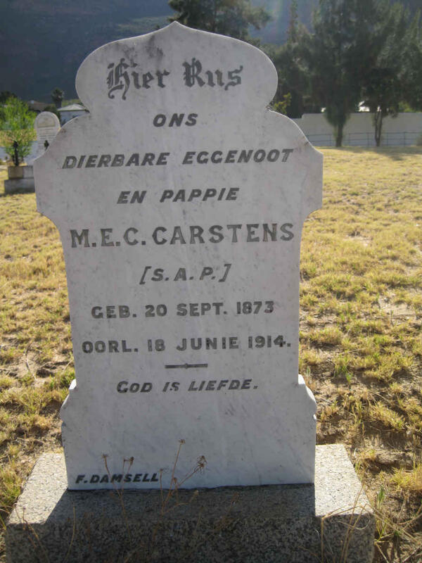 CARSTENS M.E.C. 1873-1914