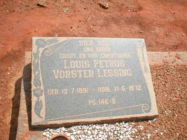 LESSING Louis Petrus Vorster 1891-1972