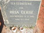 DEVENTER Rosa Gertie, van nee WENTZEL 1926-1970