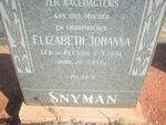 SNYMAN Elizabeth Johanna nee DU PLESSIS 1894-1972