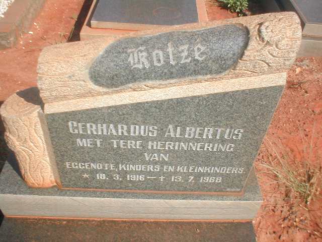 KOTZE Gerhardus Albertus 1916-1968