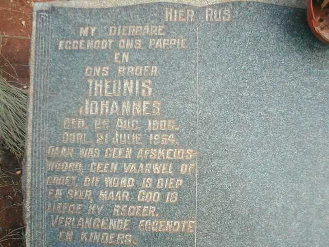 ? Theunis Johannes 1906-1954