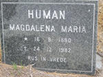 HUMAN Magdalena Maria 1890-1982