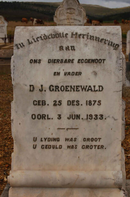 GROENEWALD D.J. 1875-1933