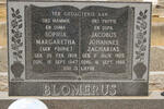 BLOMERUS Jacobus Johannes Zacharias 1905-1986 & Sophia Margaretha FOURIE 1909-1947