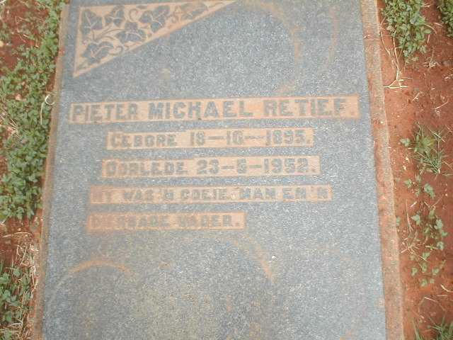 RETIEF Pieter Michael 1895-1952