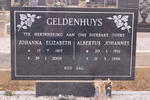 GELDENHUYS Albertus Johannes 1921-1966 & Johanna Elizabeth 1917-2003