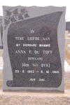 TOIT Anna F., du formerly SINCLAIR nee VAN DYK 1903-1968