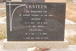 EKSTEEN Hennie 1916-1972 & Francina 1919-1996