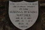 MATTHEE Susanna Hermina 1907-1973