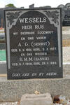 WESSELS A.G. 1901-1977 & S.M.M. 1906-1989