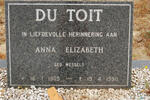 TOIT Anna Elizabeth, du nee WESSELS 1905-1990