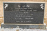NIGRINI P.S. 190-1980 & Elsie Johanna 1927-1996