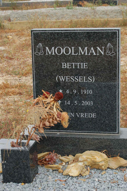 MOOLMAN Bettie nee WESSELS 1910-2003