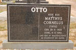 OTTO Matthys Cornelus 1928-1982