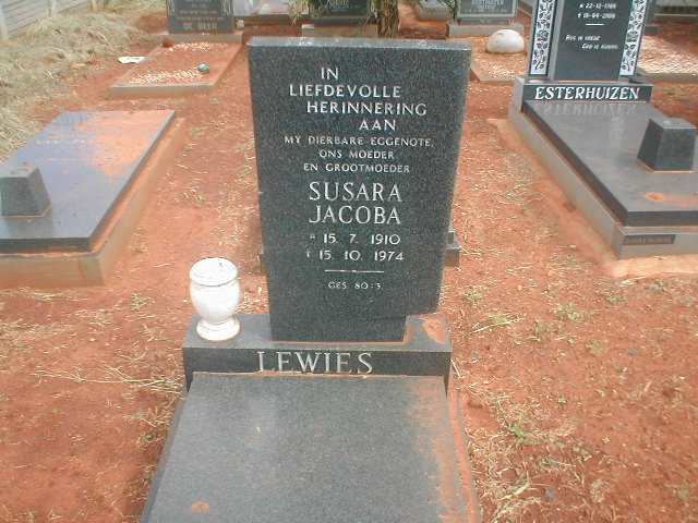 LEWIES Susara Jacoba 1910-1974