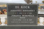 KOCK Johannes Bernardus, de 1932-1991 & Johanna Petronella 1932-2007