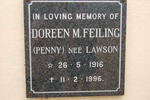 FEILING Doreen M. nee LAWSON 1916-1996