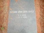 RYST Susan, van der 1920-1999