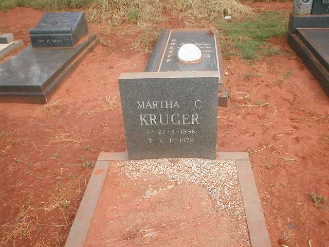 KRUGER Martha C. 1896-1978
