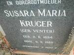 KRUGER Susara Maria geb. VENTER 1894-1980